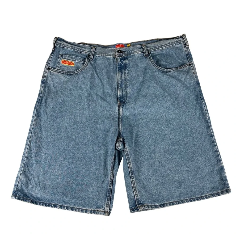 Empyre Denim Shorts Men 44 Blue Baggy Skater Y2K Streetwear Wide Leg Jorts